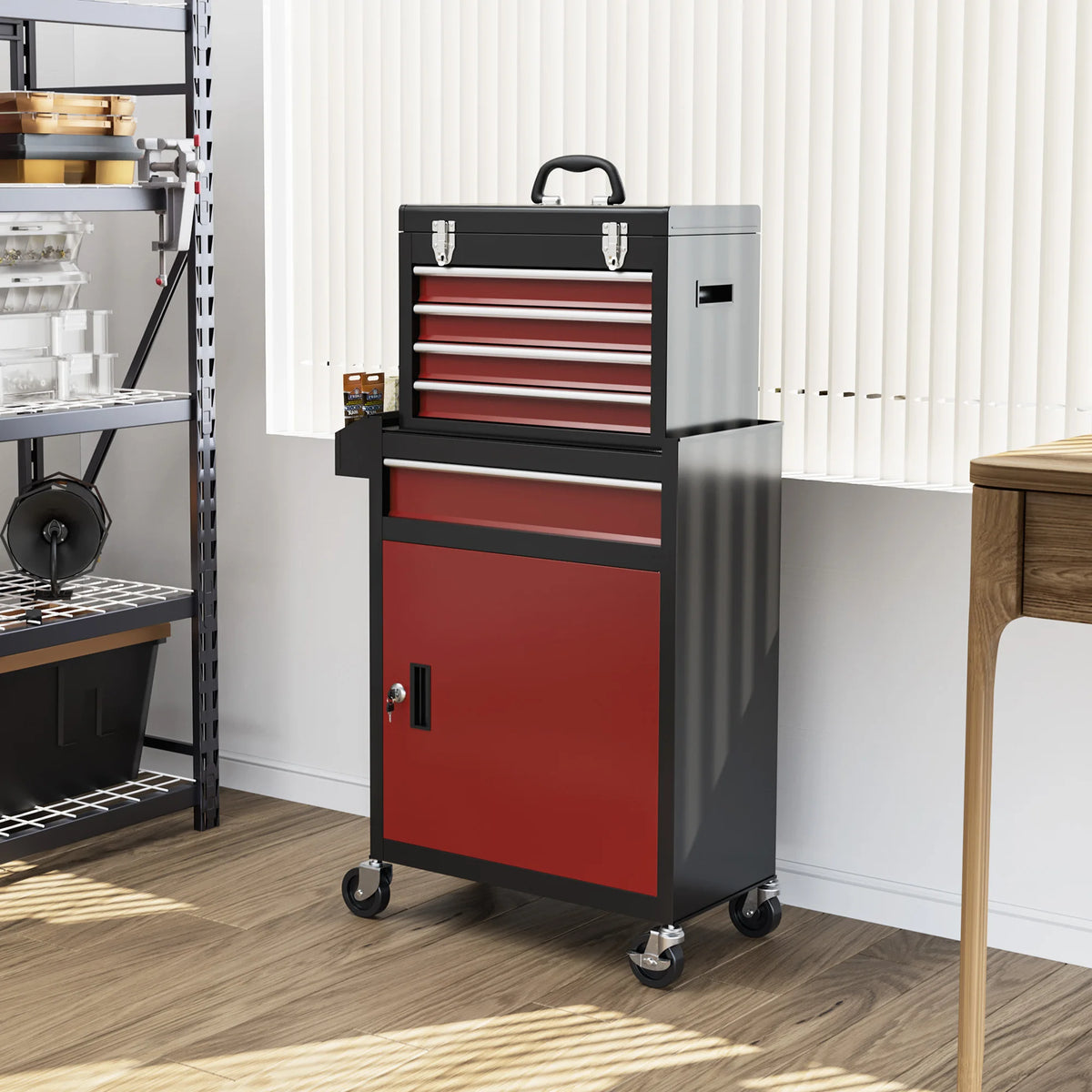 Servante d'atelier avec armoire, vue 2